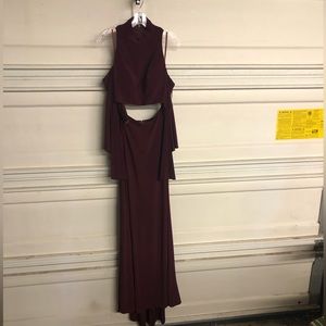 Maroon 2 Piece Dress